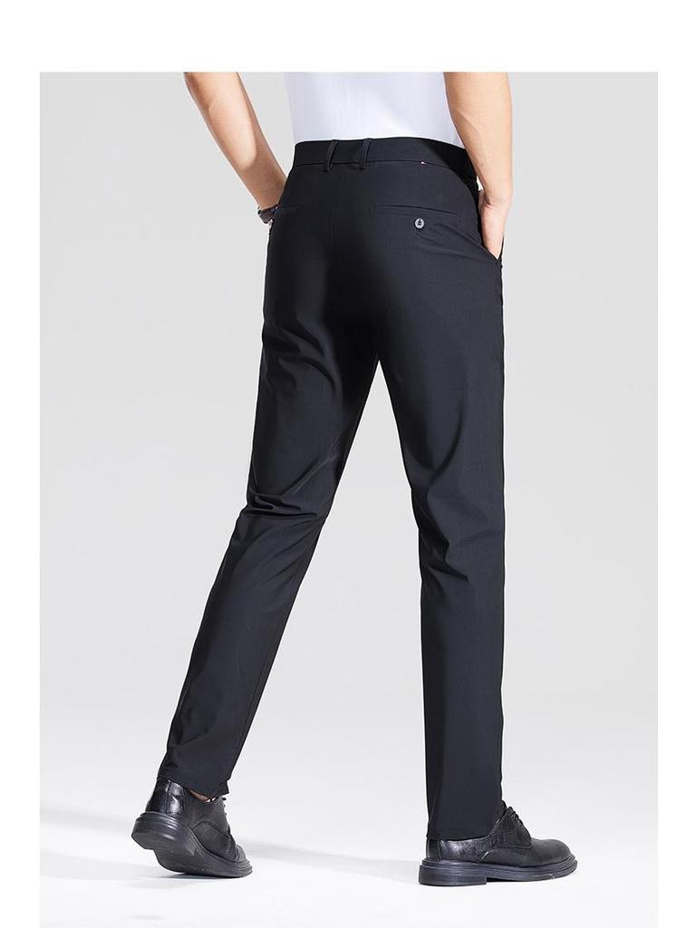 Мужские весенне-летние повседневные брюки из высокоэластичного ледяного шелка