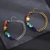 Fashionable Women Bracelet Natural Colorful Stones Bracelet Stainless Steel Splicing Bracelet Perfect for Everyday Wear