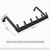 5/6 Hooks Hanger Hooks Aluminum Alloy Behind Door Hook New Coat Hat Rack  for Bathroom