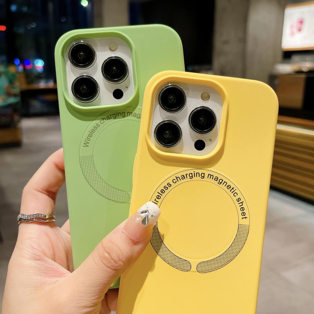 Жидкий силикон для чехла для беспроводной зарядки Magsafe для iPhone 15 14 13 12 11 Pro Max Plus, мягкий магнитный защитный чехол