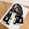 Winter Cashmere Scarf Women Luxury Cat Print Female Shawl Wrap Scarves Lady Thick Warm Blanket Gift Echarpe Pashmina