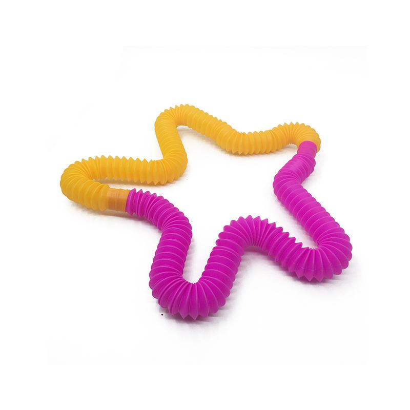 For Adult Chilren Anti Stress Pop Tubes Fidget Stress Relieve Toys Sensory Toy Squeeze Toy Plastic Bellows Kid Autism