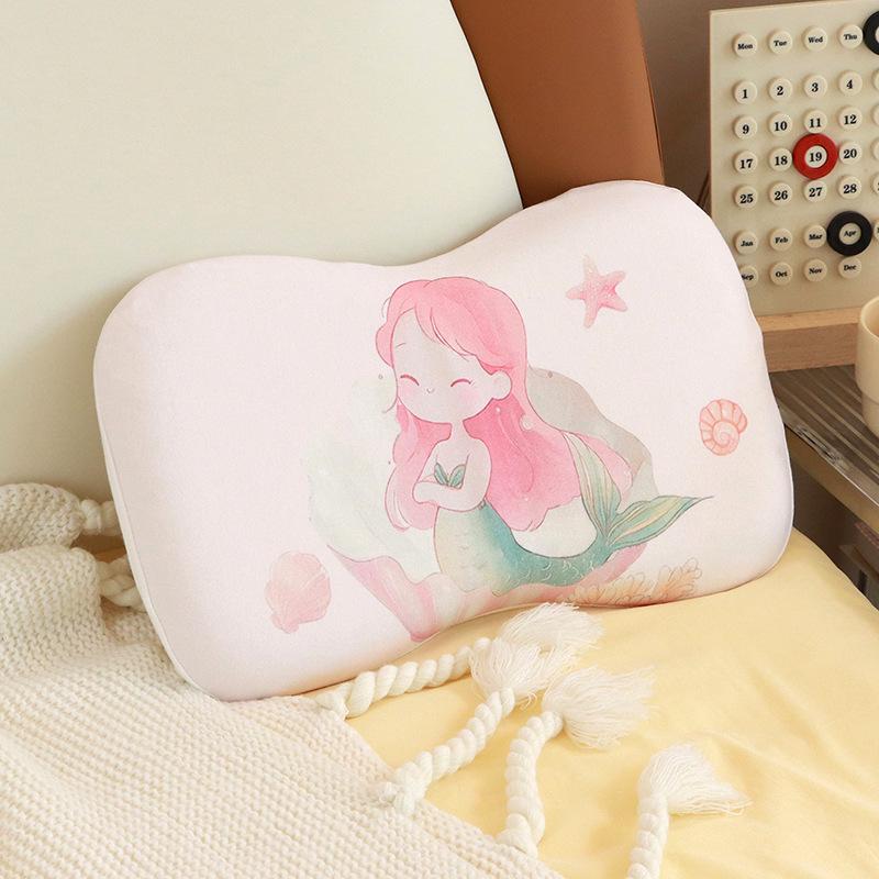 Подушка для сна с эффектом памяти для детей от 0 до 6 лет - чистый хлопок, для всесезонного использования