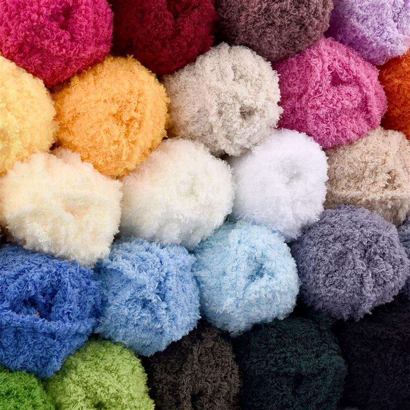 50 г/упаковка пряжи синель мягкая тонкая коралловая бархатная пряжа для полотенец для вязания крючком пряжа для ручного вязания крючком свитера своими руками куклы