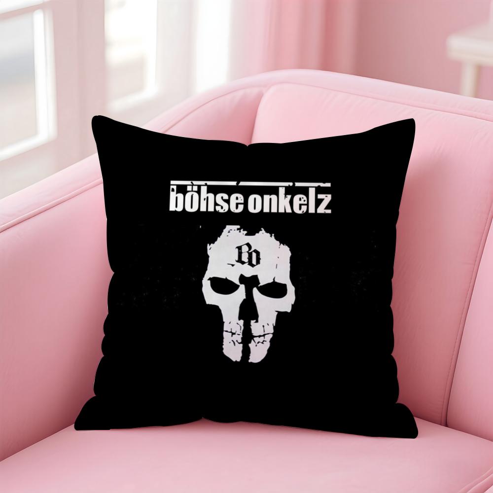 B-Bohse O-Onkelz Cushion Cover Comfortable Reversible Pillow Cover Ideal for Car Sofa Bedroom & Beyond