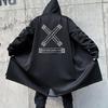 Мужская ветровка средней длины с капюшоном: Модный Корейский Стиль Хип-Хоп Накидка, Большого Размера, для Осени/Зимы