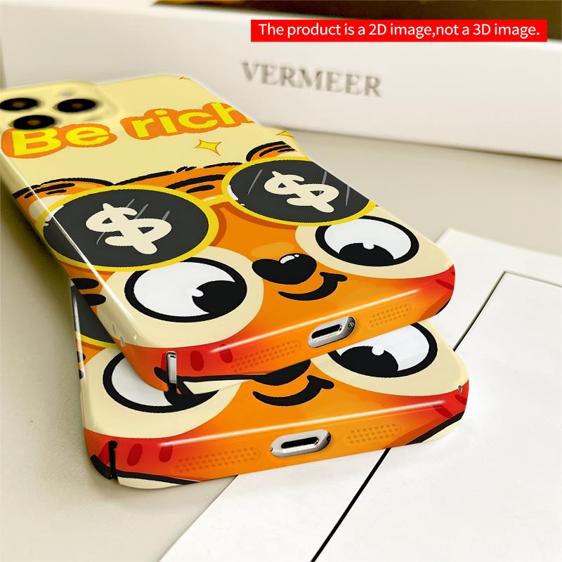 2DFlat Be Rich Tiger with Dollar Sunglasses All inclusive film hard iPhone case, compatible with iPhone 18 Pro Max 17 16 15 14 13 12 11
