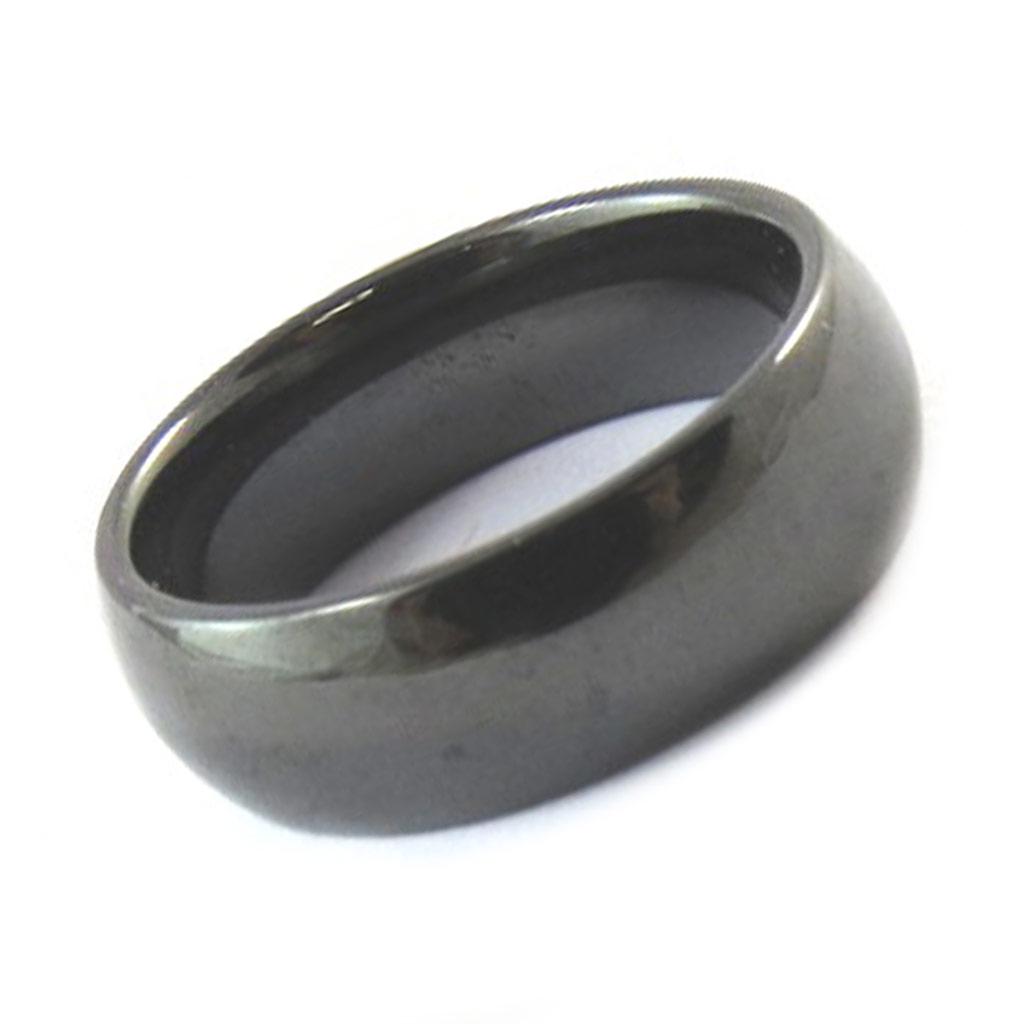 Дизайнерское обручальное кольцо 'Mineralia' керамика серый антрацит - 6 мм