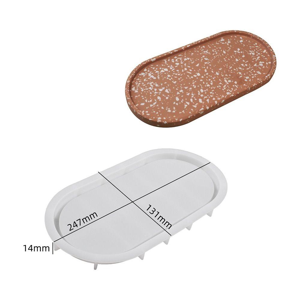 Овальная форма для подноса, силиконовая кристаллическая эпоксидная форма для хранения ручной работы, украшение для дома