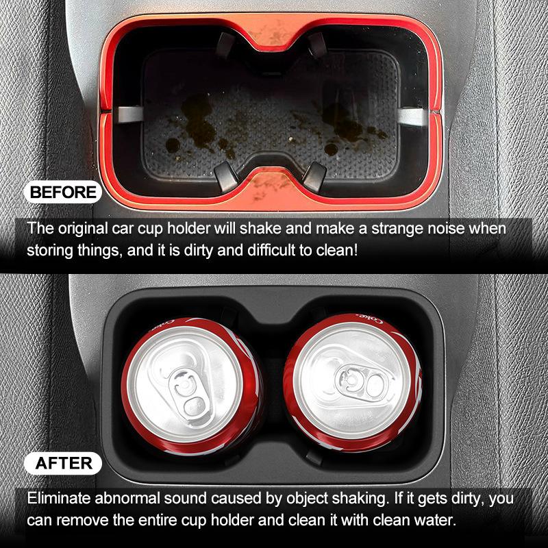Car Cup Holder for BYD Shark Center TPE Cup Holder Shock Absorbing Sleeve Limiter Drink Holder Interior Accessories