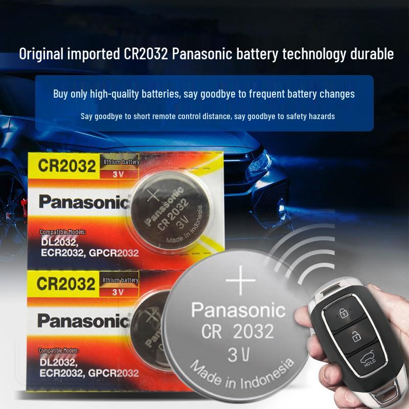 Литиевая батарейка Panasonic CR2032/CR2025/CR2016 3V для брелока автомобильного ключа