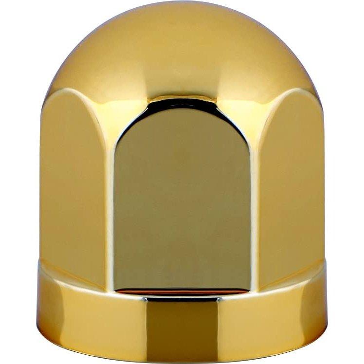 Jet Inoue Round Hub Nut Cover Gold - 14mm Diameter, 10-Piece Set for 2t Trucks, Resin Construction