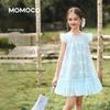 Летнее голубое платье-принцесса для девочек MOMOCO
