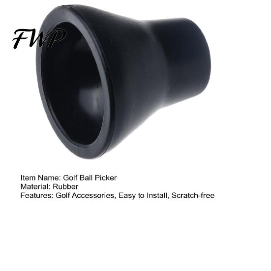 Golf Ball Suction Tool Black Rubber Retriever, Grabber Cup, Easy Install Picker Putter Grip Upper Tool, Accessories
