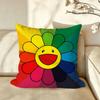 Artist MMurakami TTakashi Cushion Cover Pillow Case Antidustmite Pillowcase Silky Short Plush Sofa Cushion Cover hot