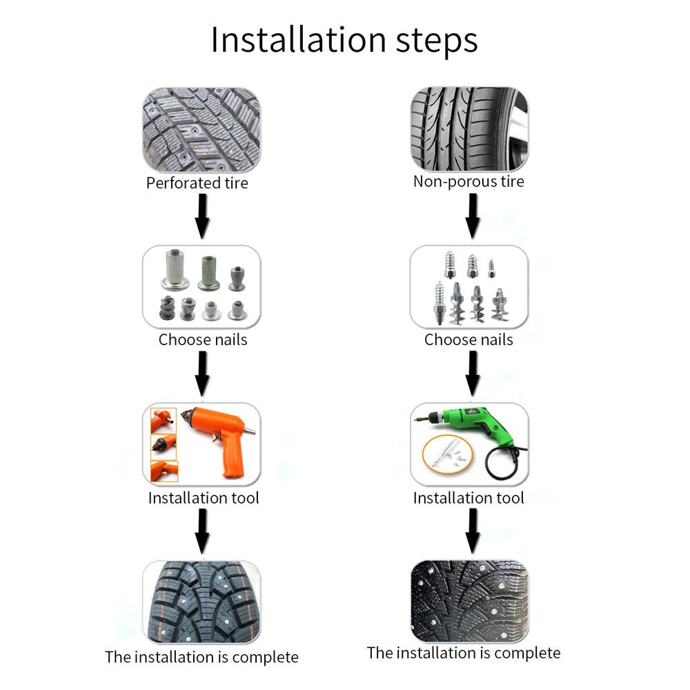 50 шт. колесные ушки для автомобильных шин, шипы, винты, снежные шипы, колесные шины, цепи противоскольжения, шипы для обуви, квадроциклов, автомобилей, мотоциклов, шин 8x10 мм