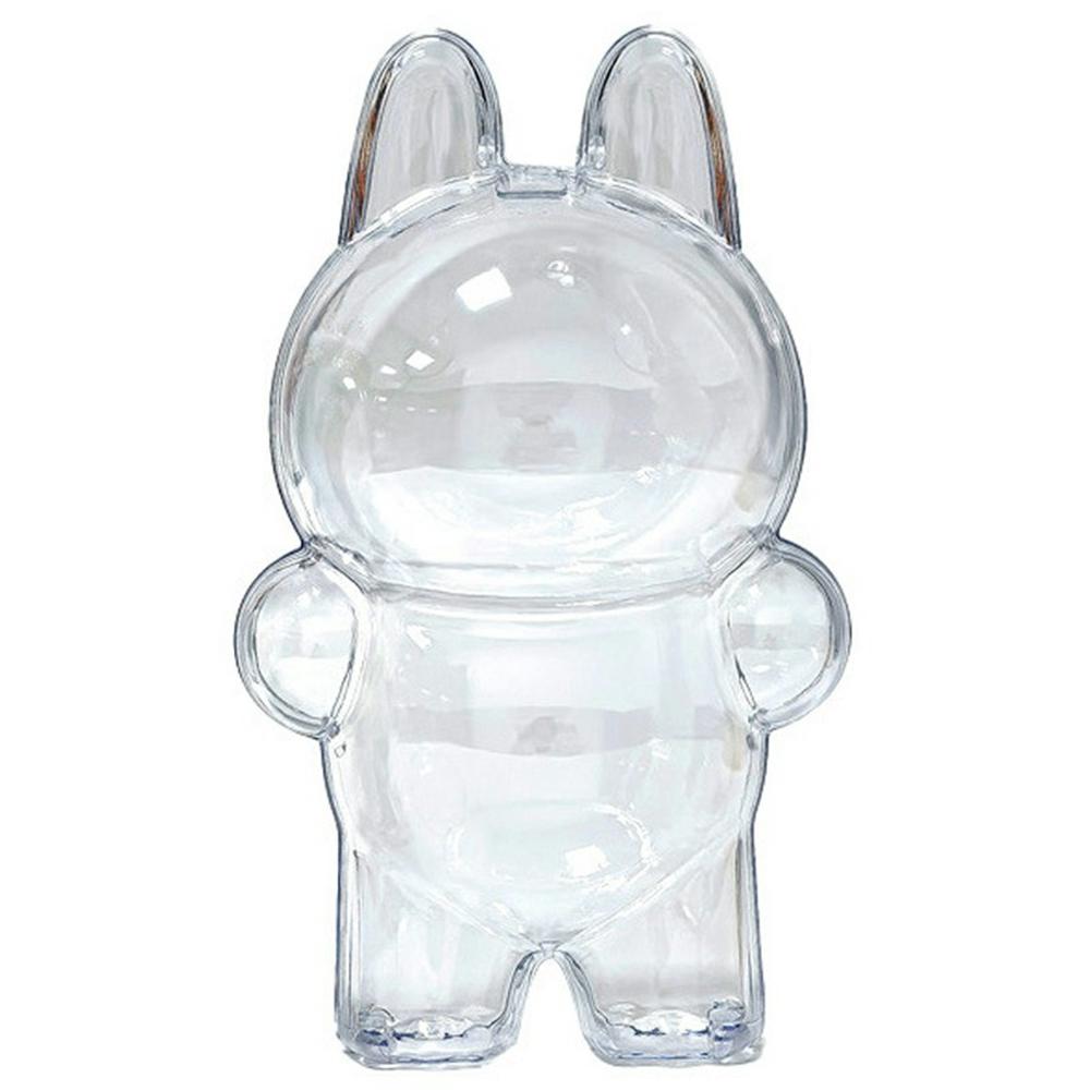 Dustproof Case for LABUBU Doll Clear Plastic Protective Cover Backpack Pendant Hanging Box
