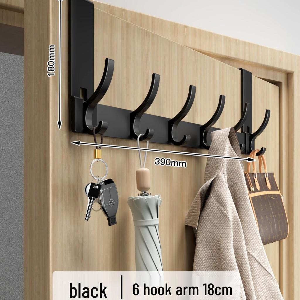 Over-the-Door No-Drill Coat Rack & Clothes Hook