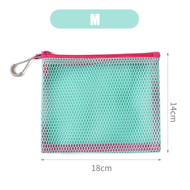 Цветная сетчатая сумка для хранения с двойной молнией, двухслойный портативный кошелек для монет, квадратный сетчатый кошелек для монет, дорожный органайзер, сумка для переноски