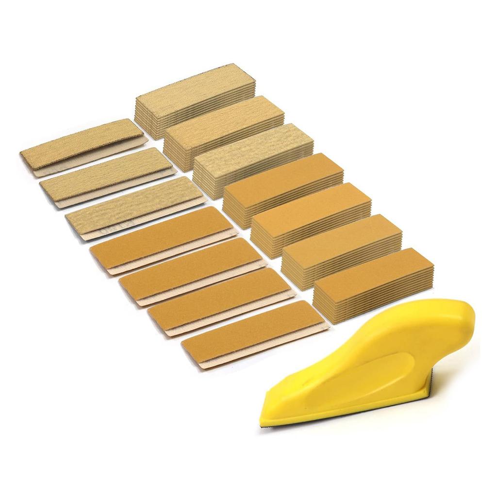 Набор из 171 наждачной бумаги для шлифования пальцев для небольших проектов, идеально подходит для поделок и полировки 30x93 мм