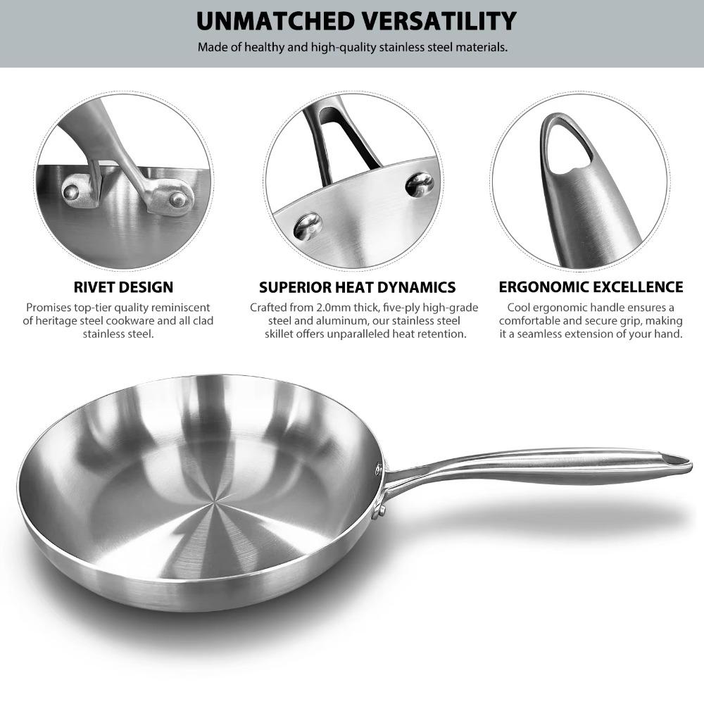 Multi-functional Frying Pan Uncoated Fried Steak Pot New NonStick Skillet Gas Induction Cooker
