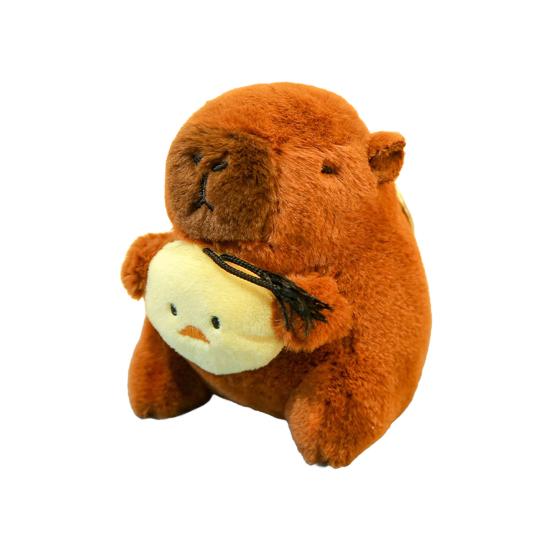 Мягкая игрушка-брелок в виде капибары, подвеска в виде дикой природы, надежное крепление, декоративная сумка, милый брелок в виде животного