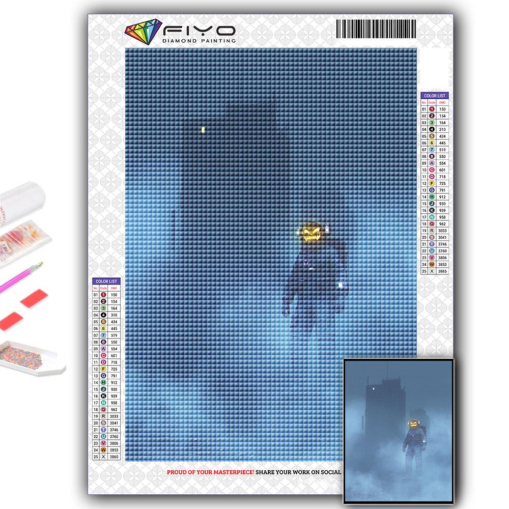 Алмазная картина Хэллоуин Страшная голова тыквы Человек Алмазная мозаика Ремесло Алмазная вышивка Картина