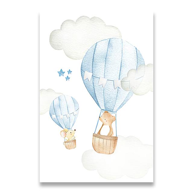 Настенная роспись для девочек, украшения для маленьких мальчиков, плакат для спальни, питомник слонов, печатное художественное оформление, живопись