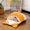Спальный мешок для кошек, теплый зимой, полузакрытая кровать для кошек, спальный коврик, будка для кошек, будка для кошек, всесезонная универсальная будка для домашних животных