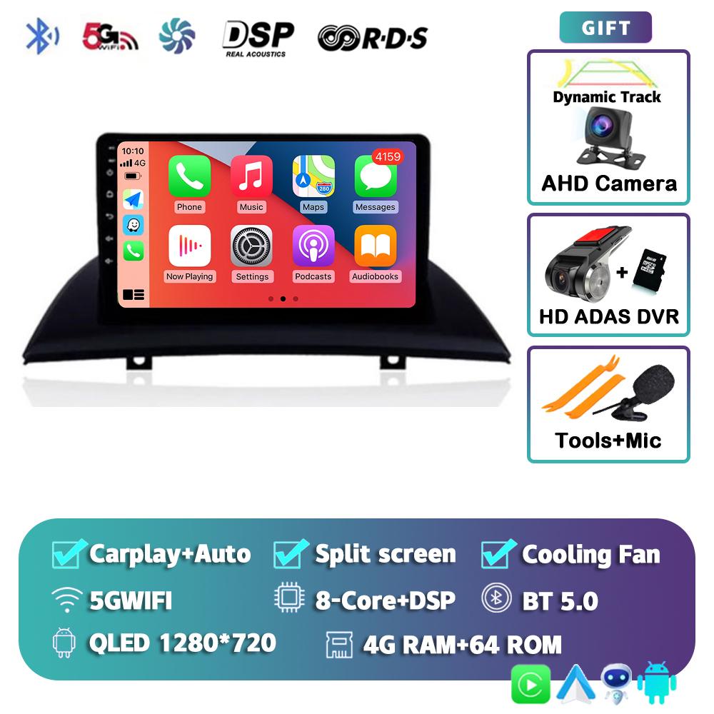 Android 14 Carplay Auto WIFI+4G автомобильное радио для BMW X3 E83 2004 - 2012 Мультимедиа GPS Видеоплеер Стерео 2din DSP Головное устройство Аудио
