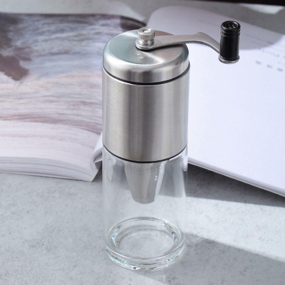 Manual Travel Coffee Mill with Filter Coffee Grinding Machine Hand-cranked Coffee Grinder Camping