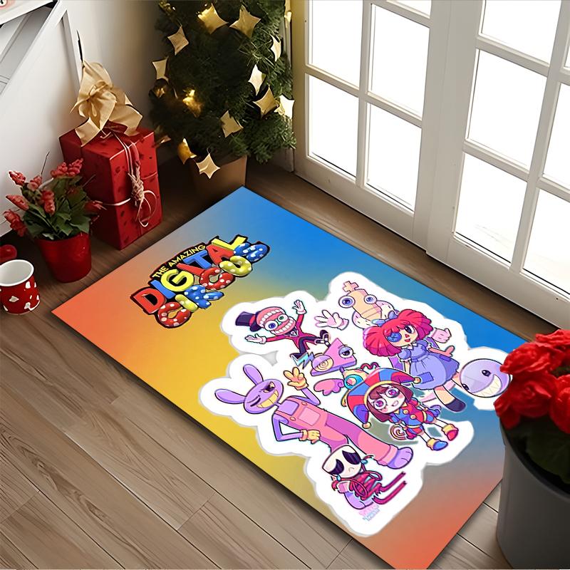 1pc The Amazing Digital Circus Printed Chair Rug for Home Office Use, Living Room Kitchen Game Room Area Carpet