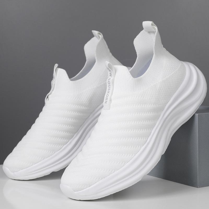 New lightweight running shoes men's and women's non-slip one-pedal sports shoes mesh breathable casual shoes