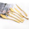 Gold Dinnerware Cutlery Set 18/10 Stainless Steel Tableware Western Fork Steak Knife Spoons for Wedding Flatware
