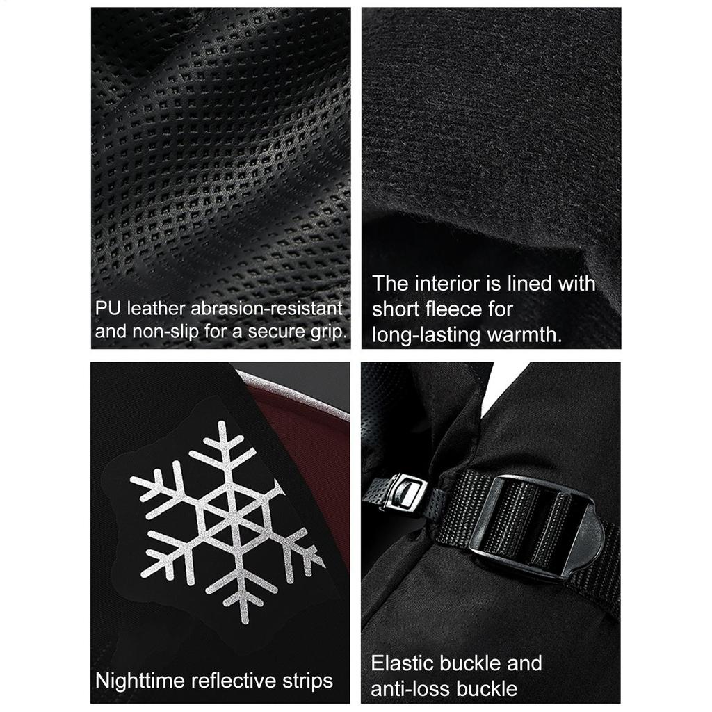 Ski Gloves Windproof Thermal Hand Warmers Waterproof Winter Gloves For Women Motorcycle Riding Driving Biking Running Hiking