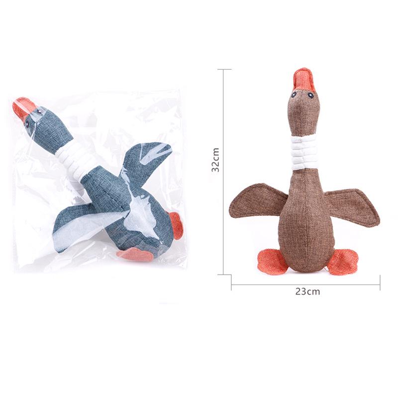 Милая твердая устойчивость к укусам, играбельная жевательная пищащая игрушка, гудок дикого гуся для домашних собак