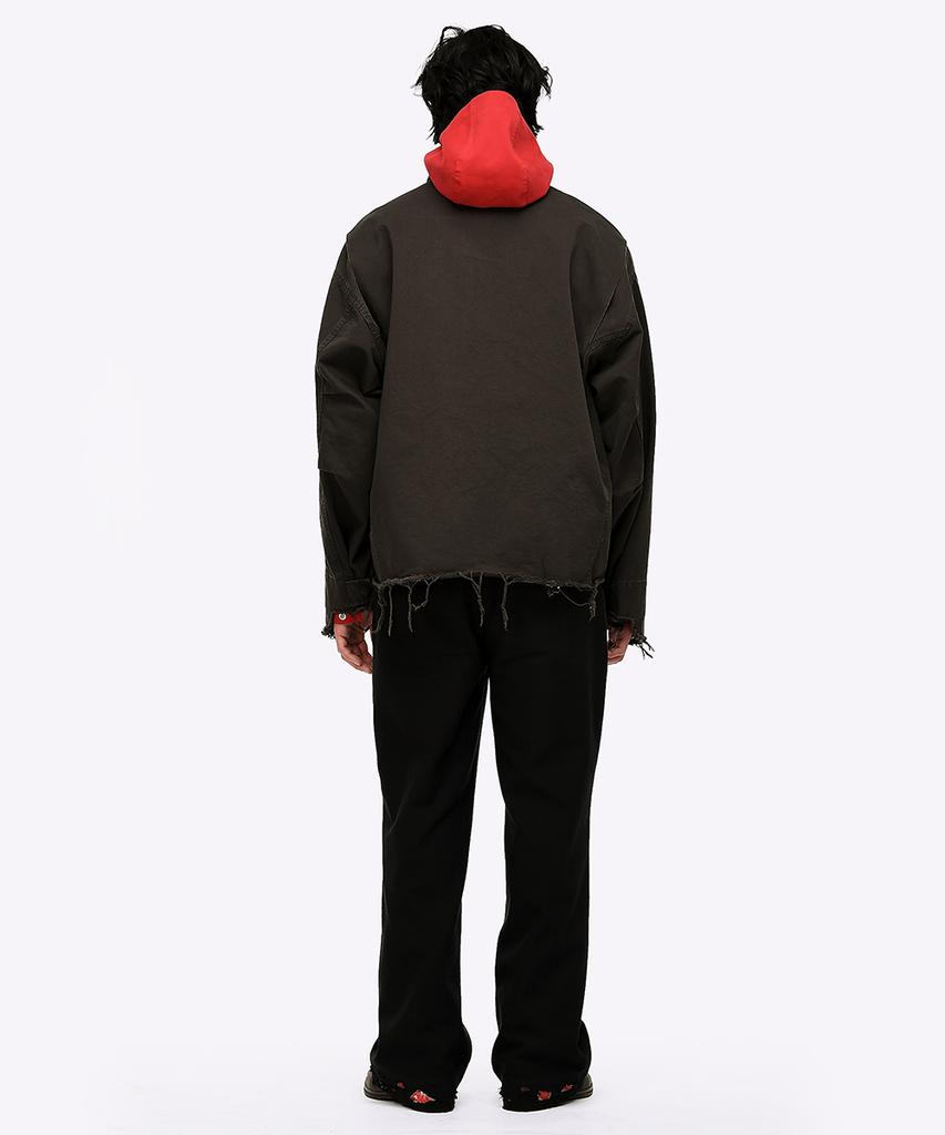 Quest&Guest M65 Cut-Off Field Parka (Dark Brown)