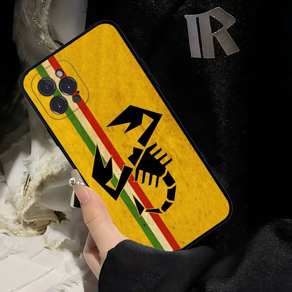Чехол для телефона с логотипом A-Abarth Для Iphone 17 Air 16 15 14 13 12 11 Pro Max 16 15 14 Plus Мягкий ТПУ чехол