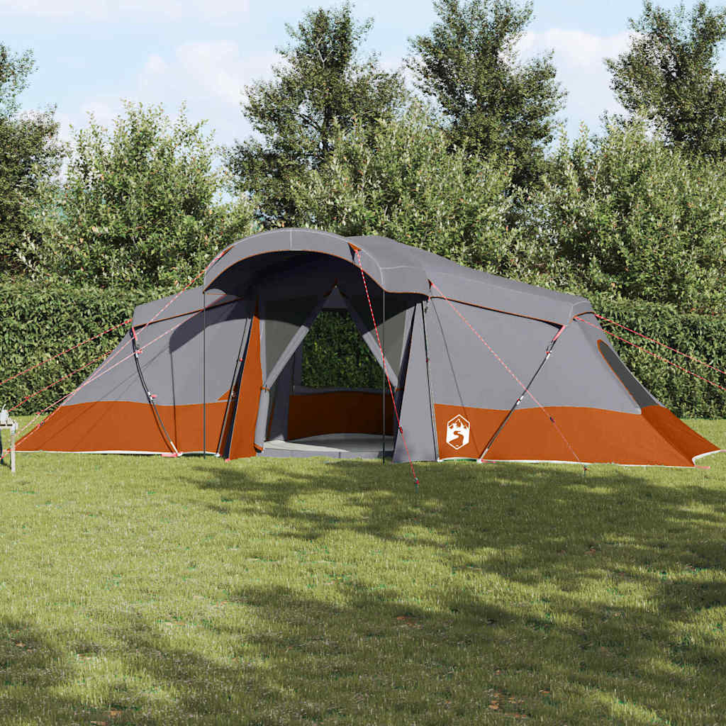 Family Tent with Grey and Orange Roof 721 x 335 x 212 cm