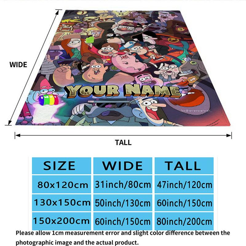 Custom Gravity Falls Blanket, High quality Comfortable for All Seasons, Home Decor, Warmth and Comfort