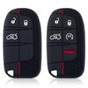 Силиконовый чехол-держатель для автомобильного ключа для Fiat Dodge Ram Charger Journey Durango Jeep Grand Cherokee Chrysler Бесключевой брелок