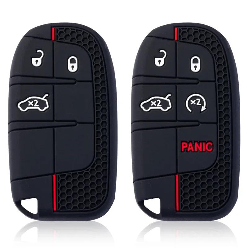 Силиконовый чехол-держатель для автомобильного ключа для Fiat Dodge Ram Charger Journey Durango Jeep Grand Cherokee Chrysler Бесключевой брелок