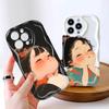 Cartoon Pattern Cream Texture Casing Wavy Edge Soft Silicone Cover Phone Case for IPhone Samsung Huawei Honor Xiaomi Redmi Infinix Tecno