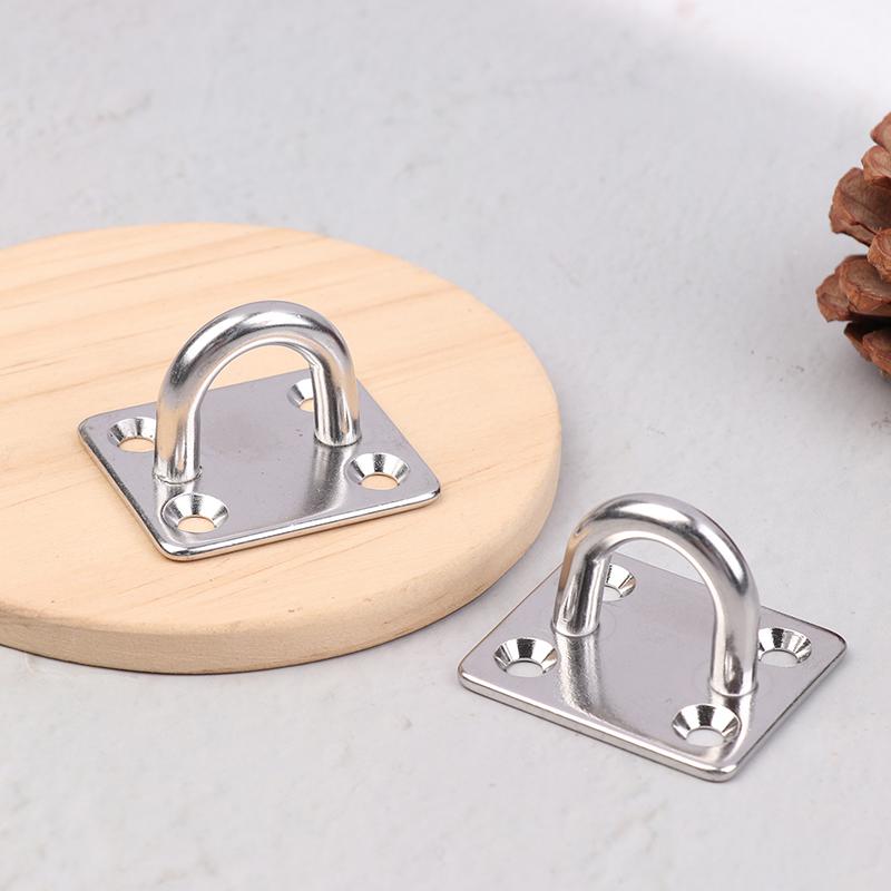 2 шт. Универсальная квадратная рым-пластина с круглым кольцом из нержавеющей стали, судовой болт, крепежная пряжка, морские аксессуары для паруса-тента