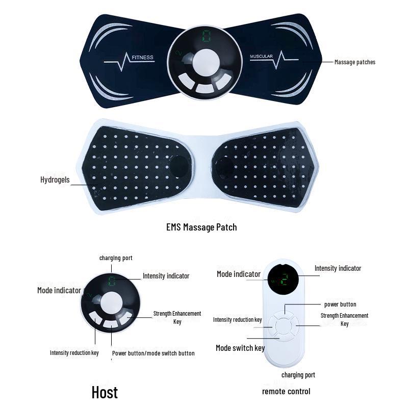 «Перезаряжаемый беспроводной импульсный массажер для шеи и плеч с дистанционным управлением»