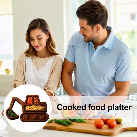 Деревянный сервировочный поднос Поднос для закусок в виде транспортного средства Поднос для печенья Поднос для холодных закусок, сыров, фруктов, орехов Веселый поднос для вечеринок