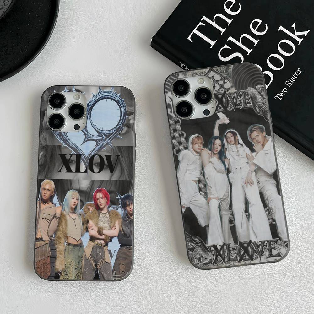 Popular Logo X-XLOV Corrugated Stripe Phone Case For IPhone 17 16 15 14 13 12 11 Pro Max Plus Pro Shockproof Cover