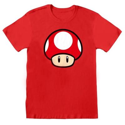 Super Mario Футболка унисекс с грибами для взрослых Power Up