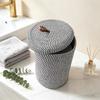 Bohemian Style Cotton Rope Woven Basket Dustproof Woven Storage Basket  Sundries Organizer