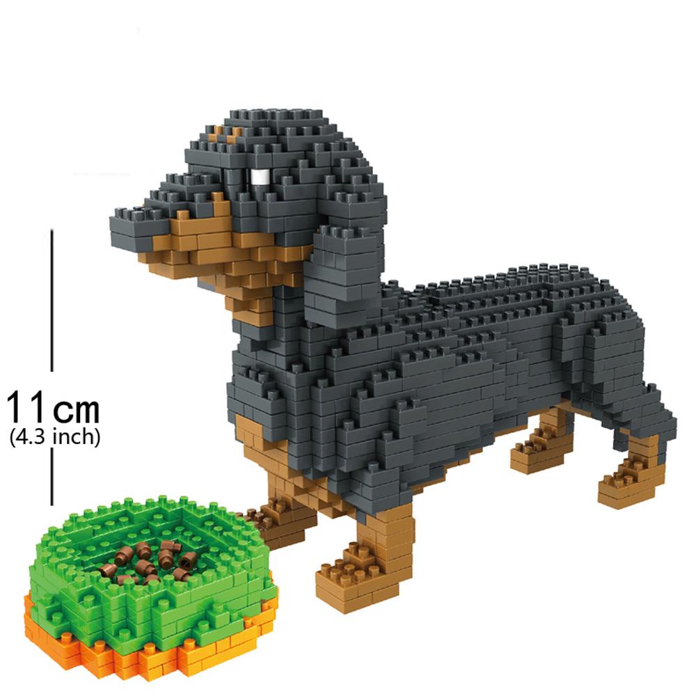Knew Built Poodle Dog Micro Mini Construction Blocks Toys: Cute Doberman Pinscher Ideal Pet Lover Present Chow Chow Bullhead